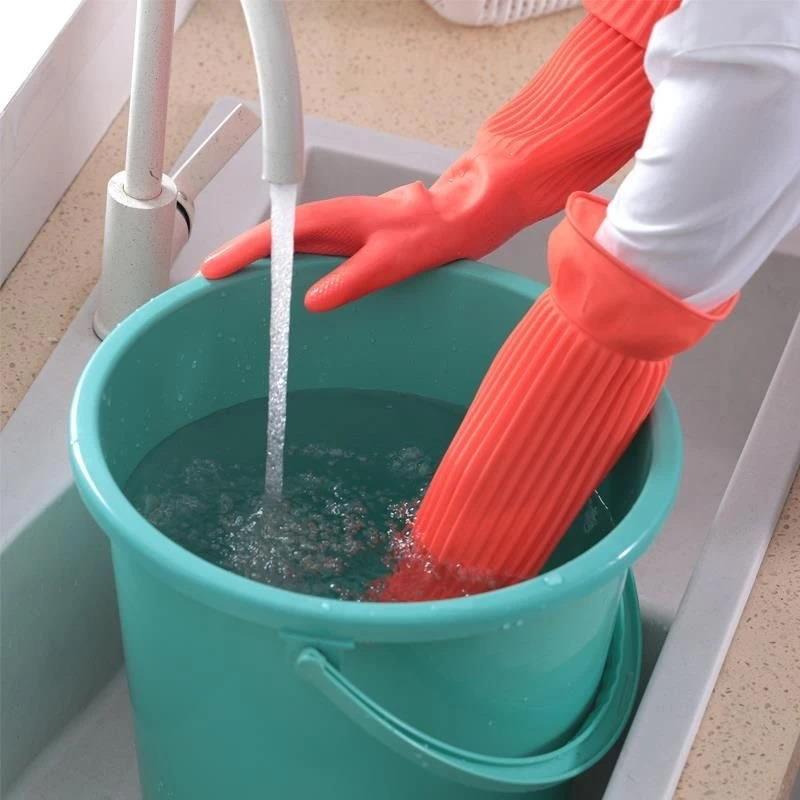 Rubber Glove Cleaning - Długie, wielokrotnego użytku gumowe rękawice do
