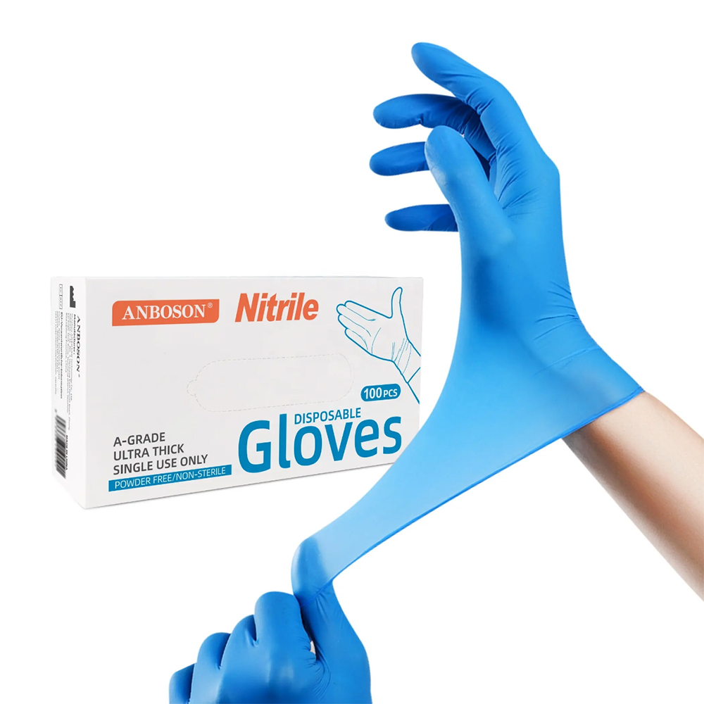 Exam Glove Nitrile - Rękawice nitrylowe - niebieskie, bezlateksowe, bezpieczne