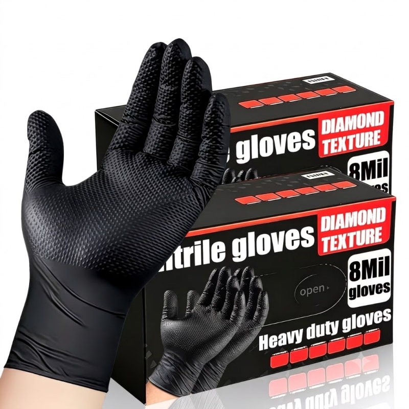 Wytrzymałe czarne przemysłowe  – Nitrile Mechanic Glove recenzja i cena
