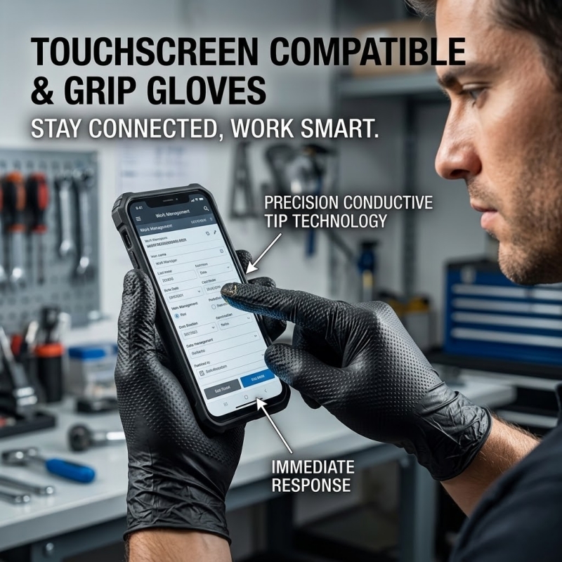 Wytrzymałe czarne przemysłowe  – Nitrile Mechanic Glove recenzja i cena