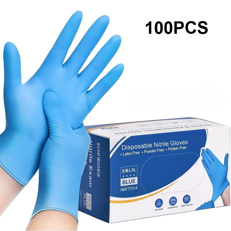 100 SZTUK Niebieskich Nitrylow – Nitrile Mechanic Glove recenzja i cena