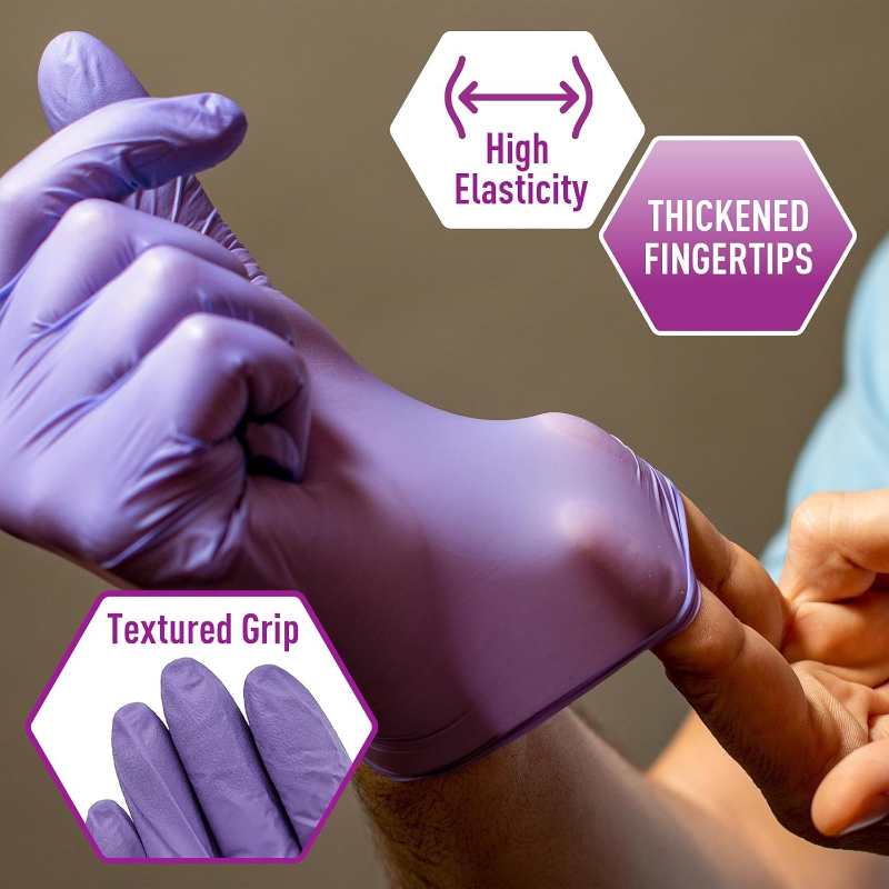 Miękkie, fioletowe rękawice ni – Exam Glove Nitrile recenzja i cena
