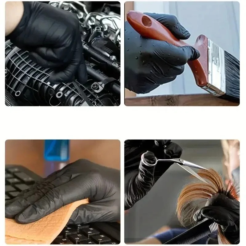 Jednorazowe czarne rękawiczki  – Latex Disposable Glove recenzja i cena