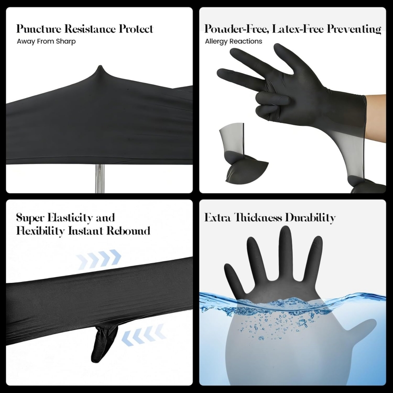 Czarne nitrylowe rękawiczki je – Nitrile Mechanic Glove recenzja i cena