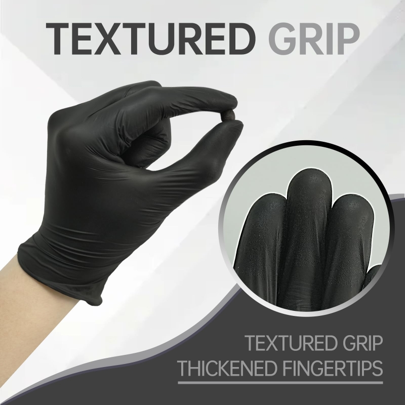 100 SZTUK Czarne Rękawice Nitr – Nitrile Mechanic Glove recenzja i cena