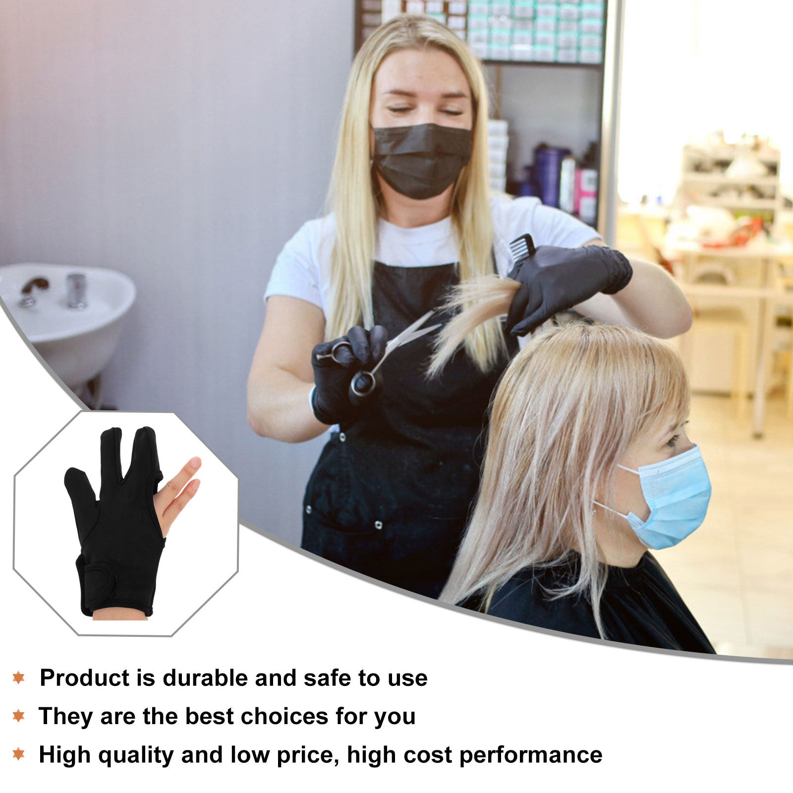 Rękawica fryzjerska 3-palcowa, – Heat Resistant Glove recenzja i cena